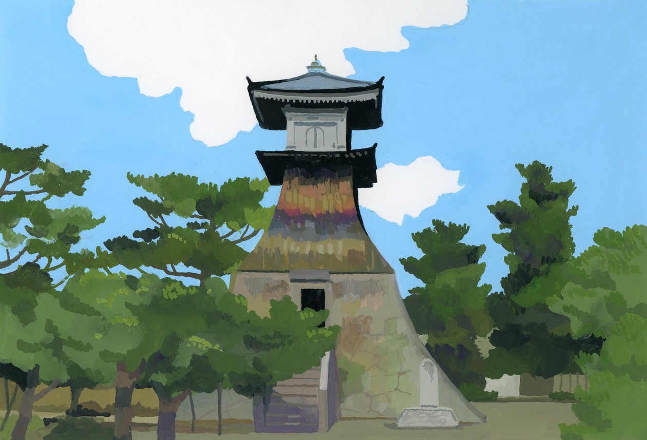 Deze plaats is Kotohira van Japan, 2016 door Hiroyuki Izutsu