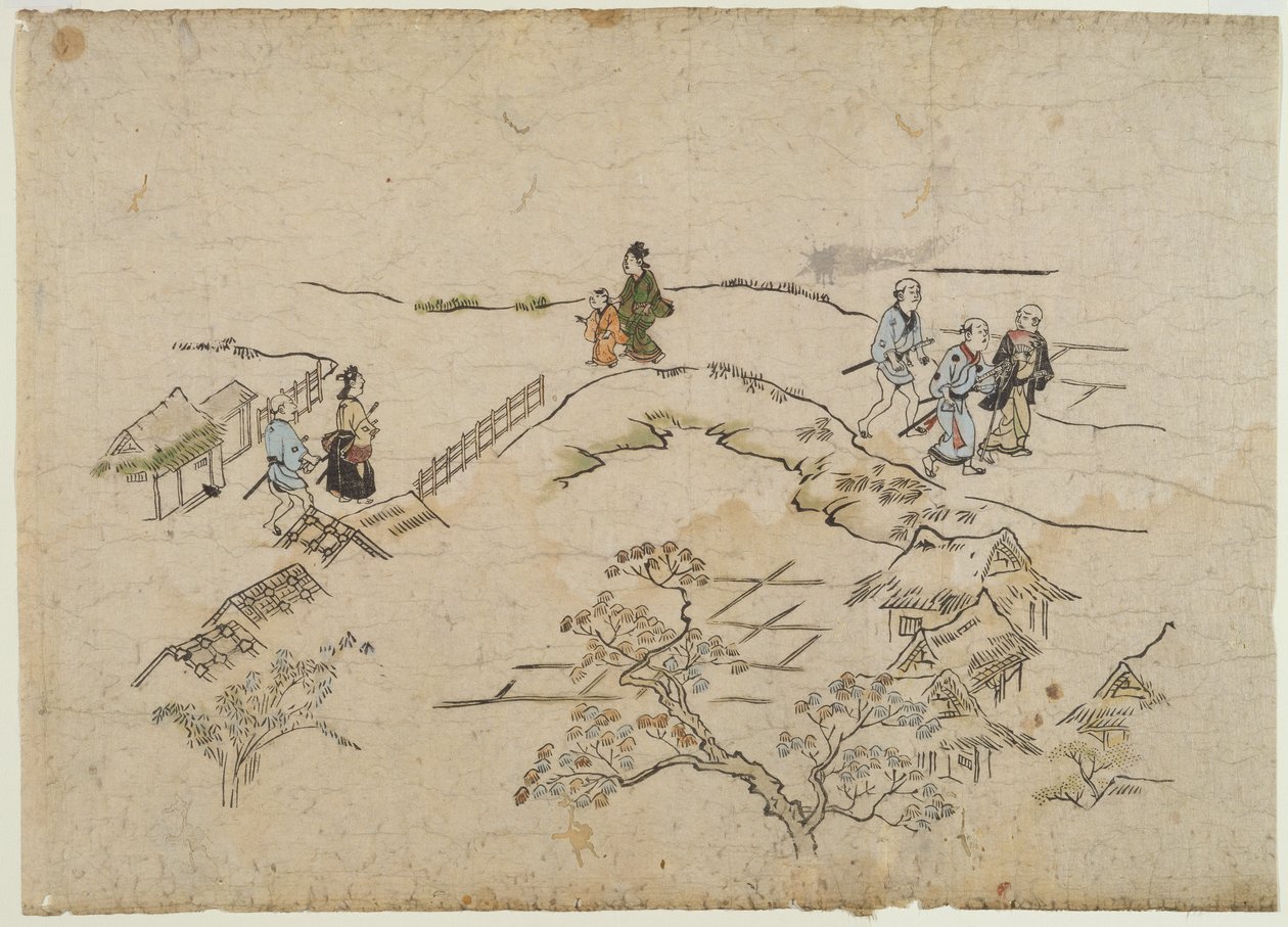 Yoshiwara no Tei, c.1680 door Hishikawa Moronobu