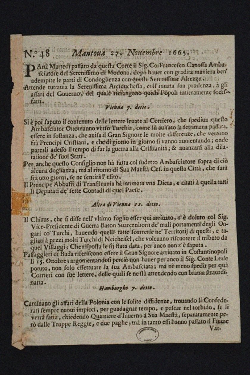 Gazzetta di Mantova - oudste Italiaanse krant door Historic Object