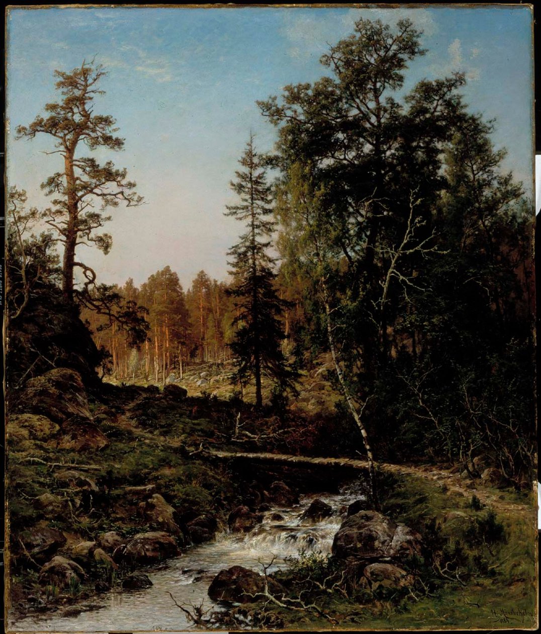Een boslandschap uit Hauho door Hjalmar Munsterhjelm