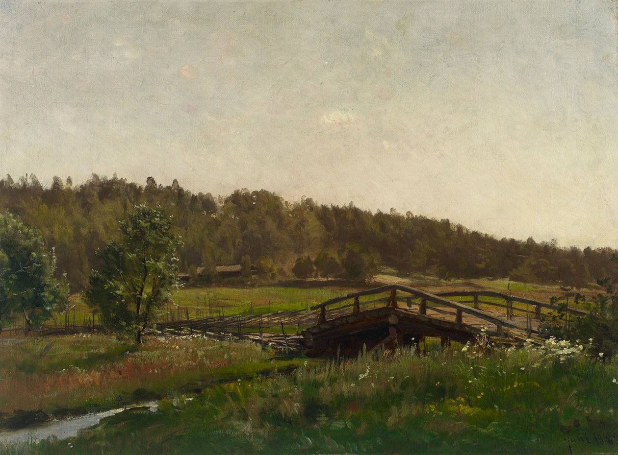 Brug over een beek door Hjalmar Munsterhjelm