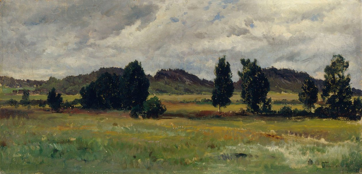 Landschap uit Tuulos door Hjalmar Munsterhjelm