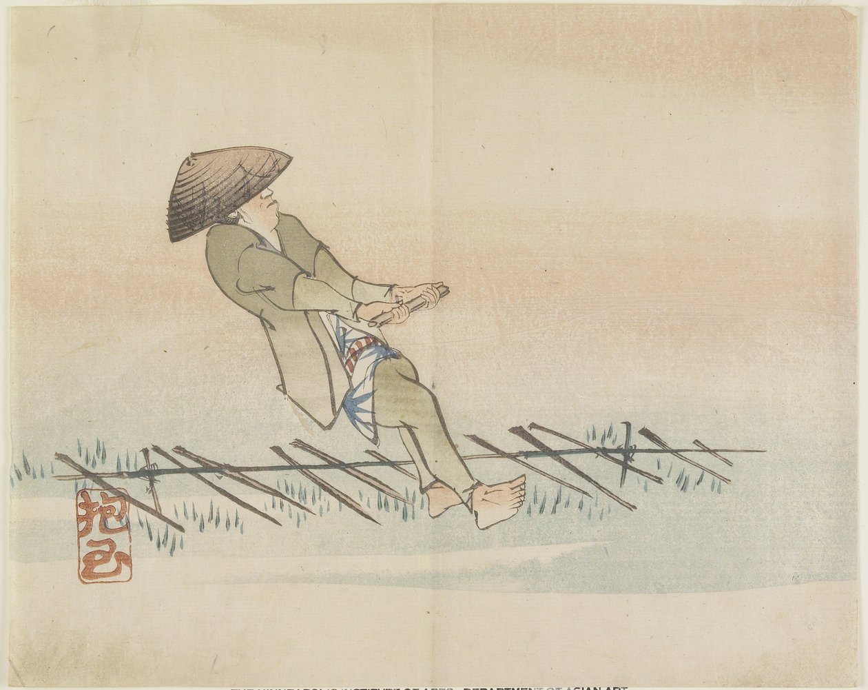 (Man die zijden draad trekt), c. 1830 door Hogyoku