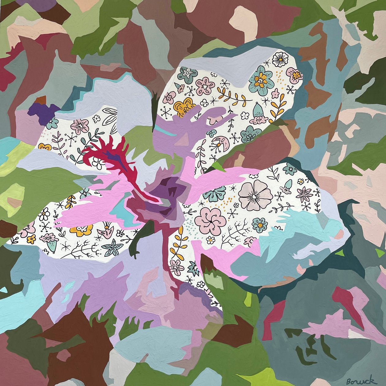 Floraal abstract #7 door Holly Boruck
