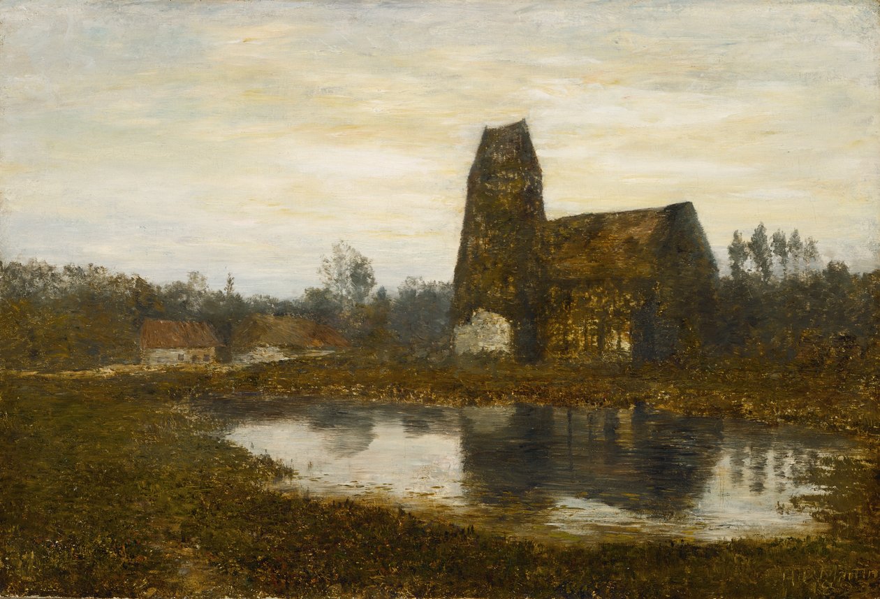 De kerk van Criqueboeuf, Normandië door Homer Dodge Martin