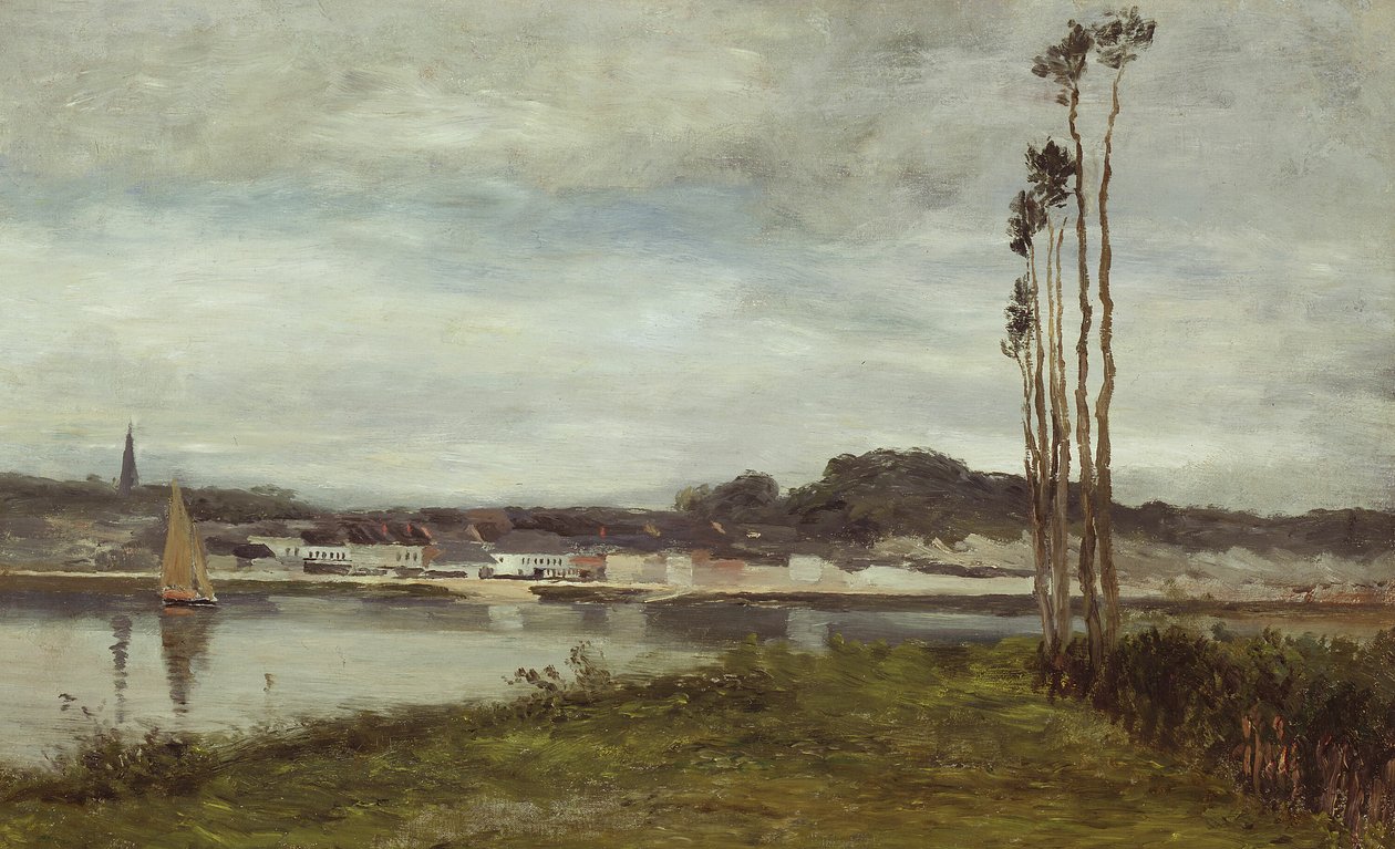 Aan de Seine, c. 1895 door Homer Dodge Martin