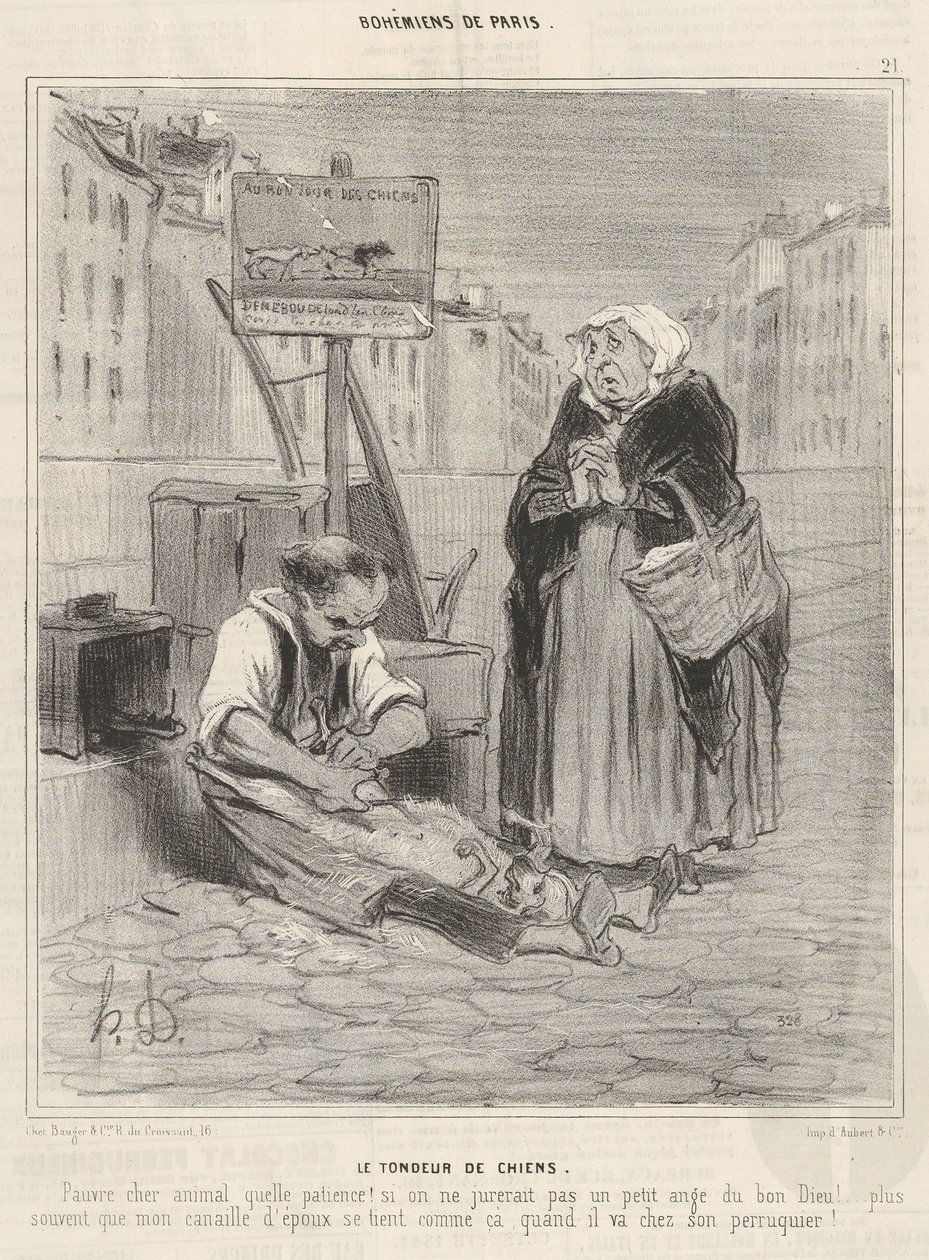 De hondenscheerder door Honoré Daumier