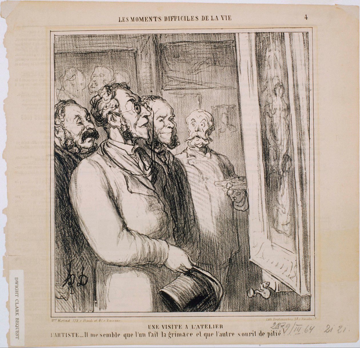De moeilijke momenten van het leven - Een bezoek aan het atelier door Honoré Daumier