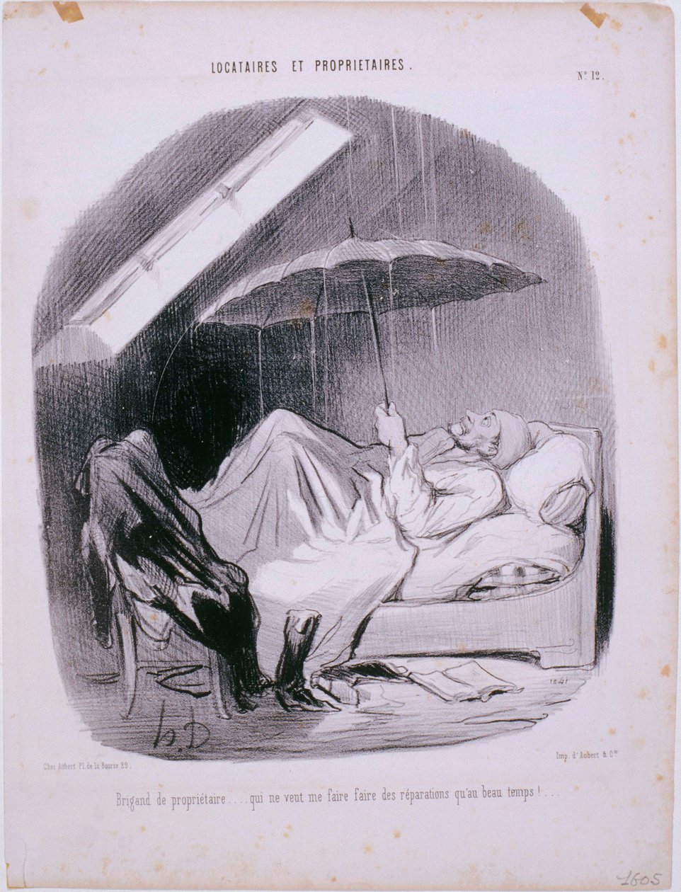 Huurders en eigenaars - Schurk van een eigenaar door Honoré Daumier