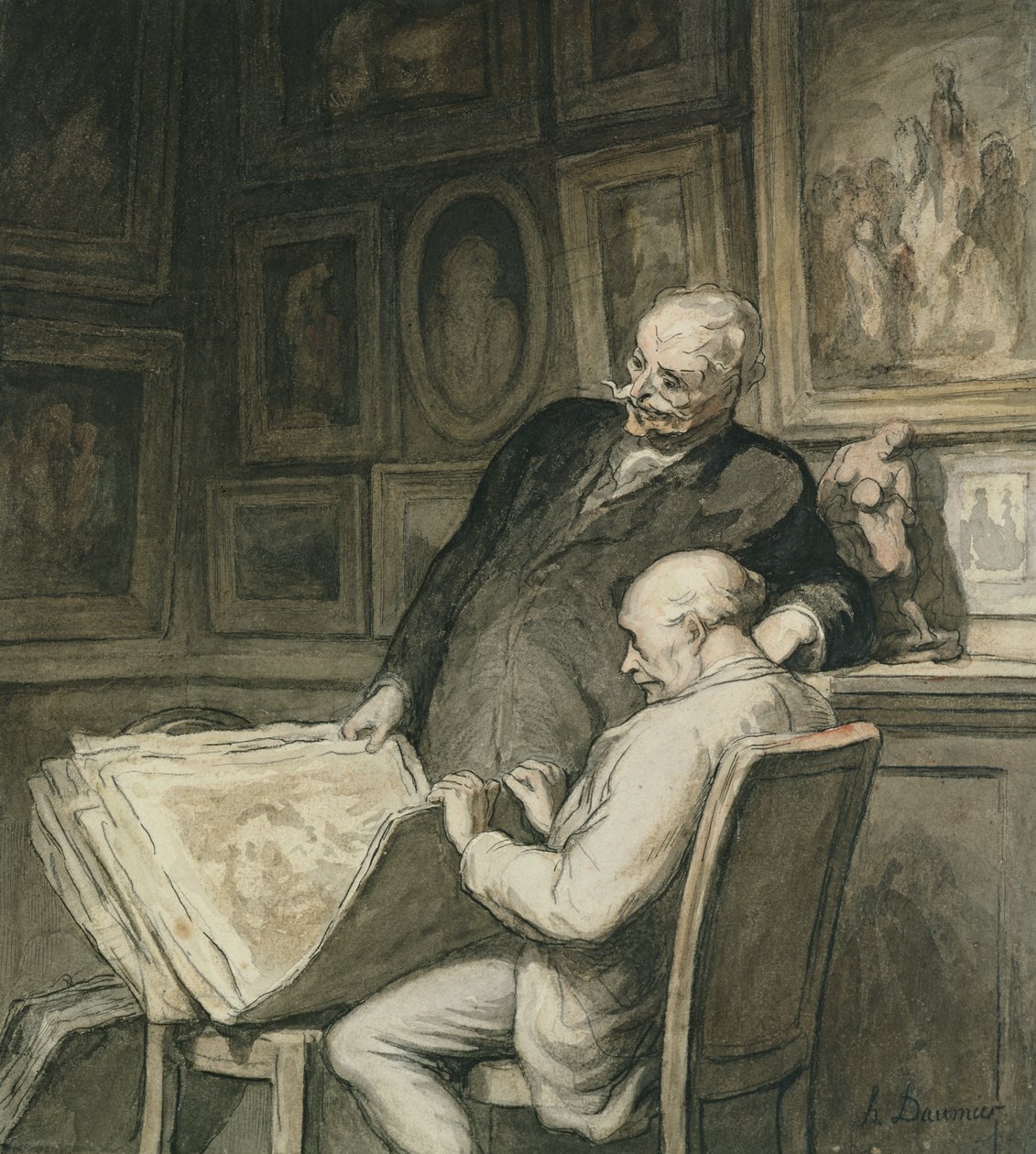 De Prentverzamelaars door Honoré Daumier