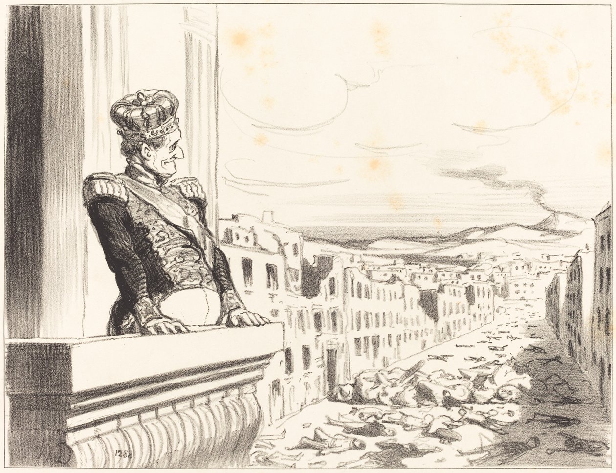 In Napels - De Beste der Koningen... (1e plaat) door Honoré Daumier