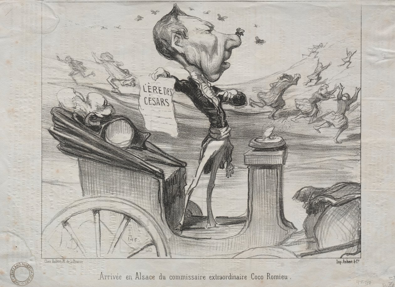 Actualiteiten (Nr. 81): De aankomst in de Elzas van de buitengewone commissaris, Coco Romieu door Honoré Daumier