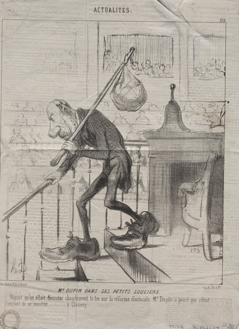 Actualiteiten nr. 128: Meneer Dupin in zijn kleine schoenen door Honoré Daumier