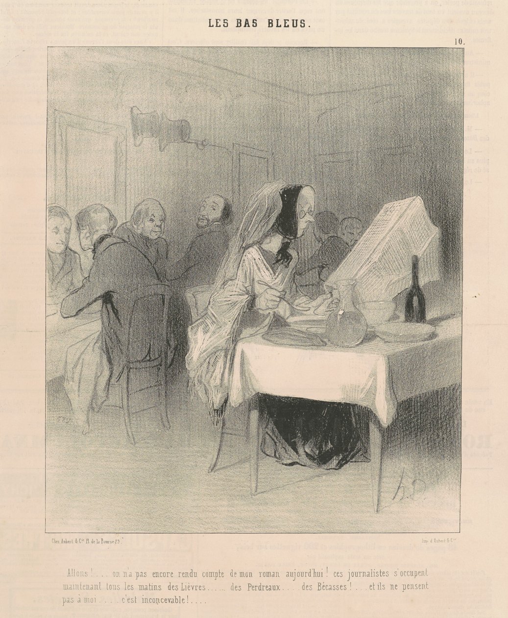Vooruit! ... Men heeft nog geen verslag uitgebracht over mijn roman ... door Honoré Daumier