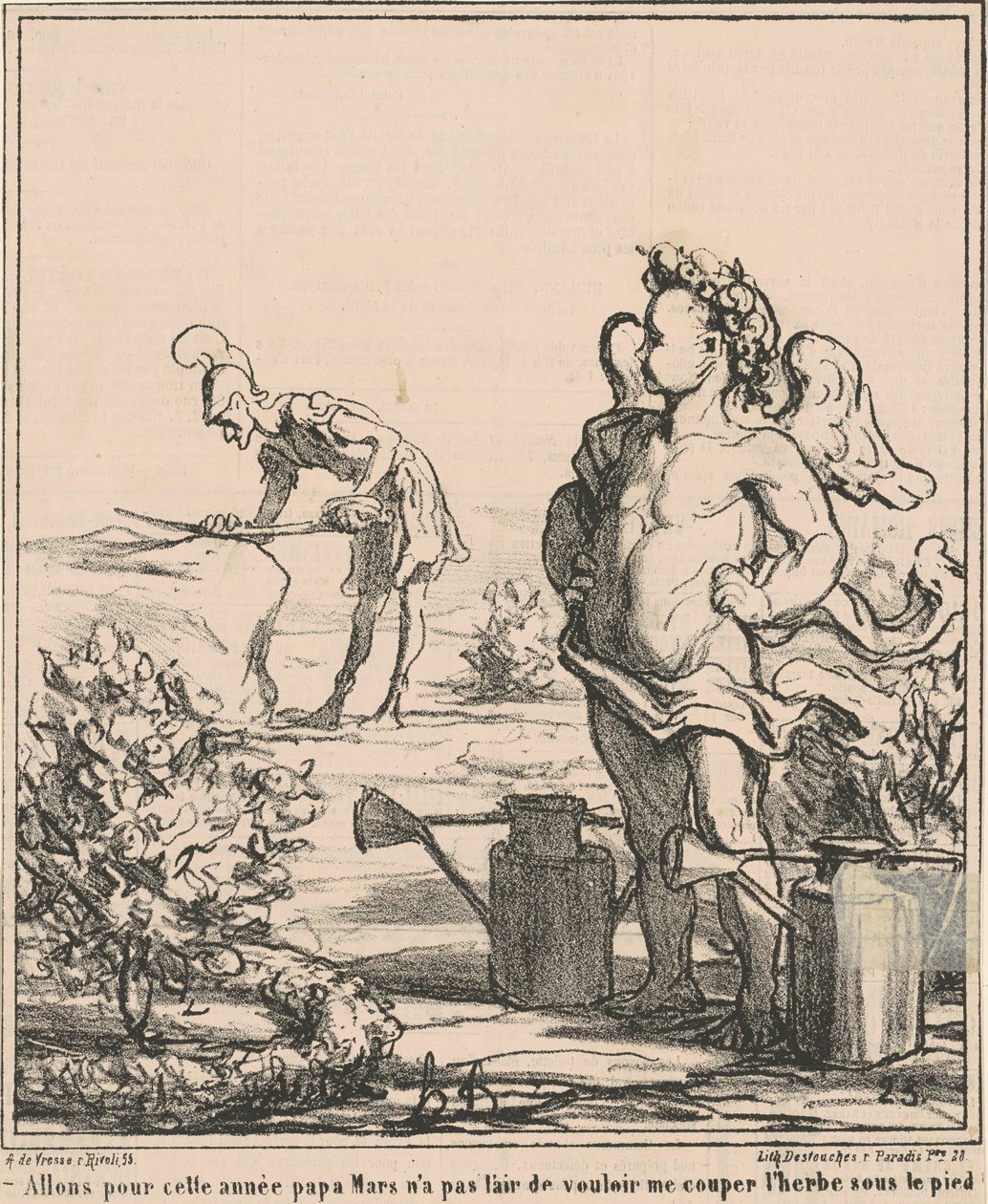 Allons pour année papa mars ... door Honoré Daumier