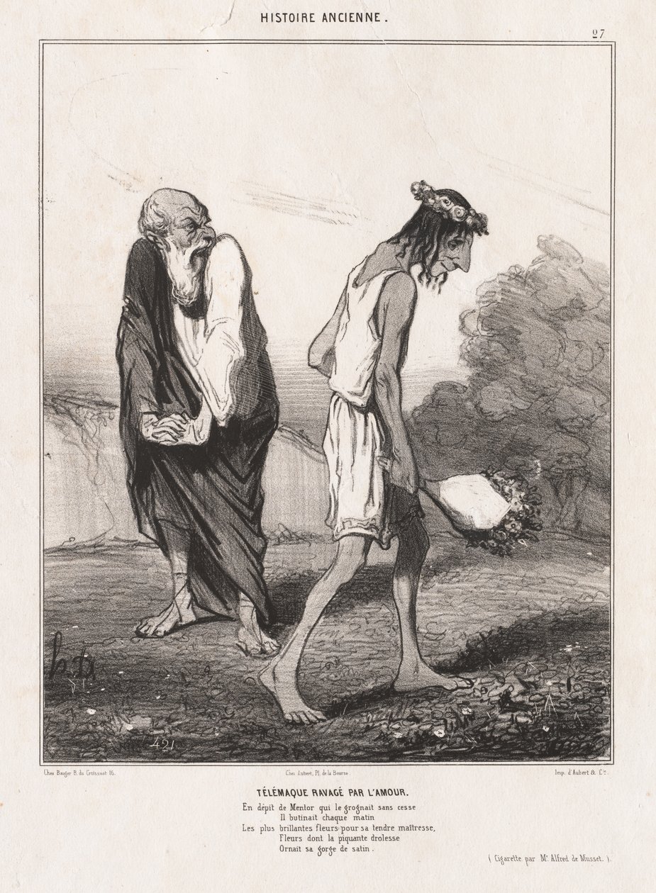Oude Geschiedenis: Pl. 27, Telemachus Verwoest door Liefde (Histoire Ancienne: Pl. 27, Télémaque ravagé par l