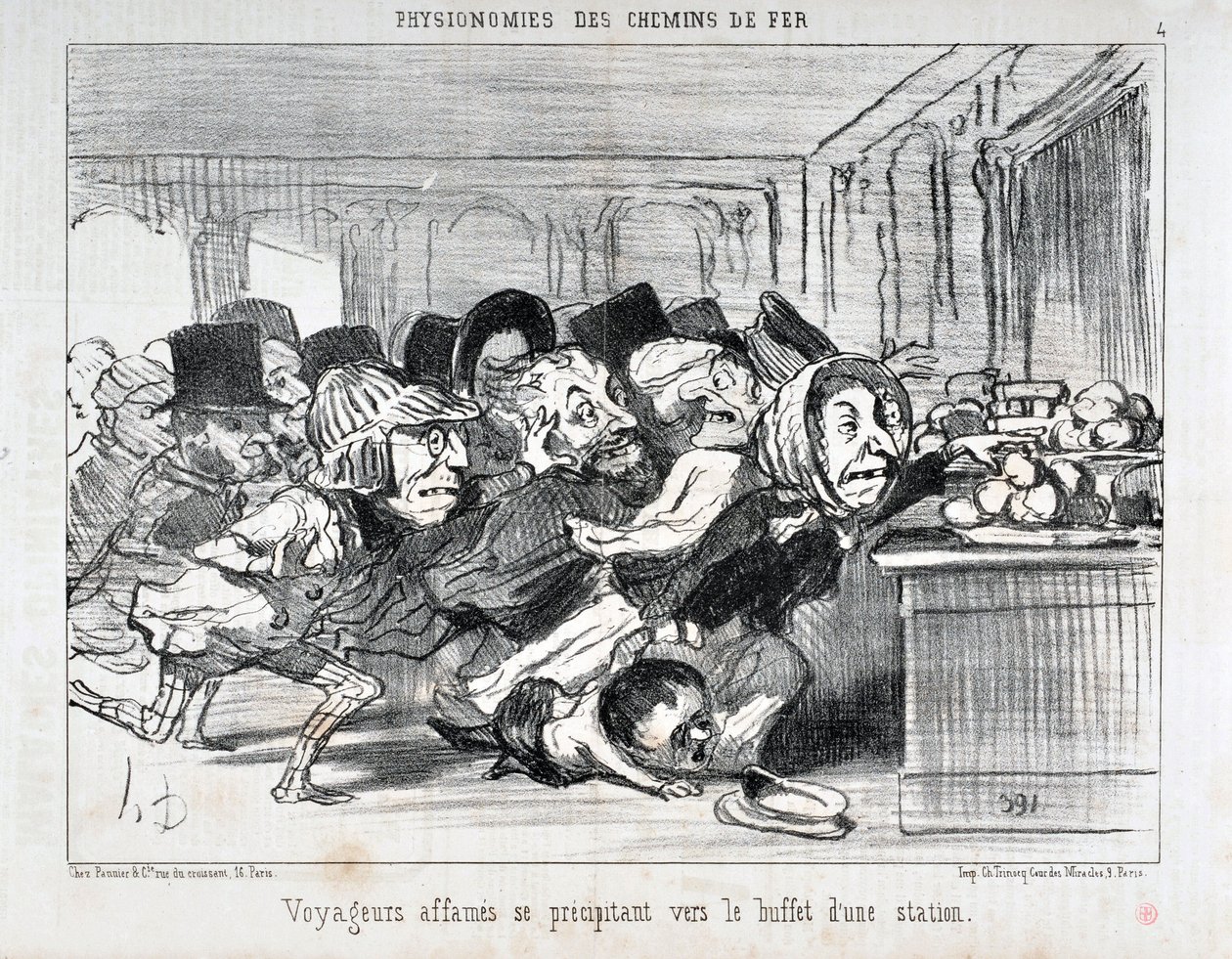 Werk van Honore Daumier (1808-1879). Charivari dateert uit 1852: Serie 