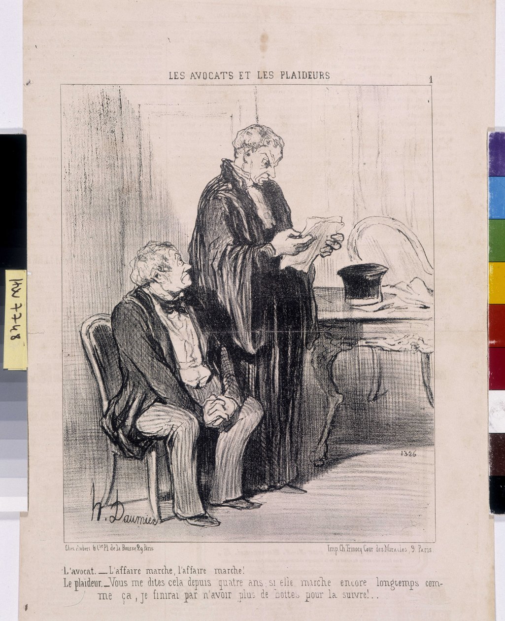 Werk van Honore Daumier (1808-1879). Charivari dateert uit 1851: Serie 