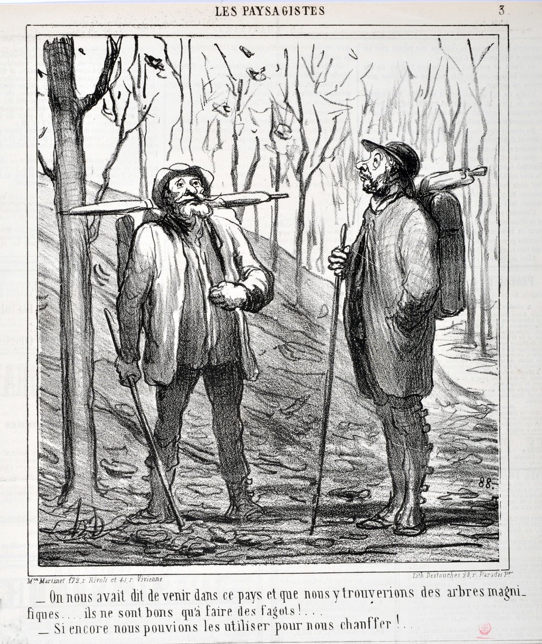 Werk van Honore Daumier (1808-1879). Charivari dateert uit 1864: Serie 