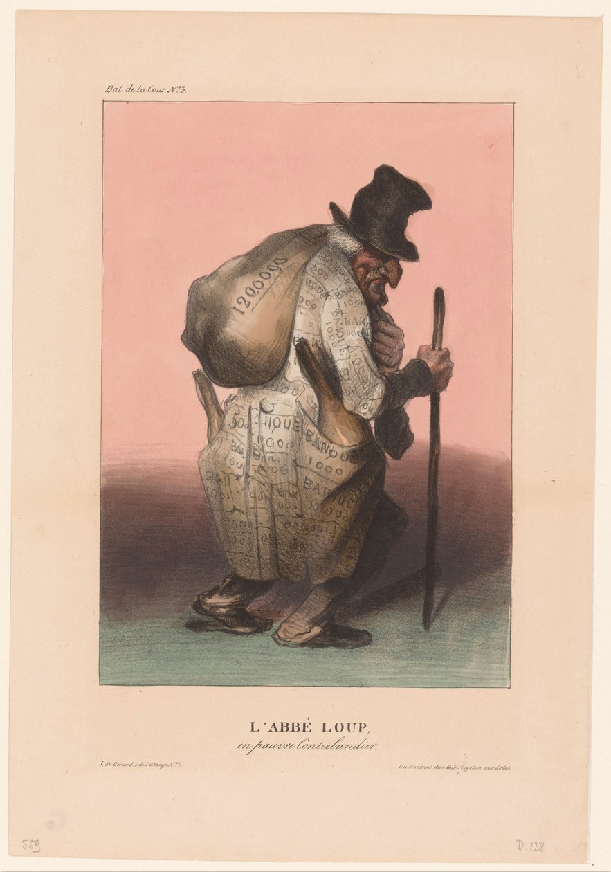 Baron Joseph-Dominique Louis als een arme smokkelaar door Honoré Daumier