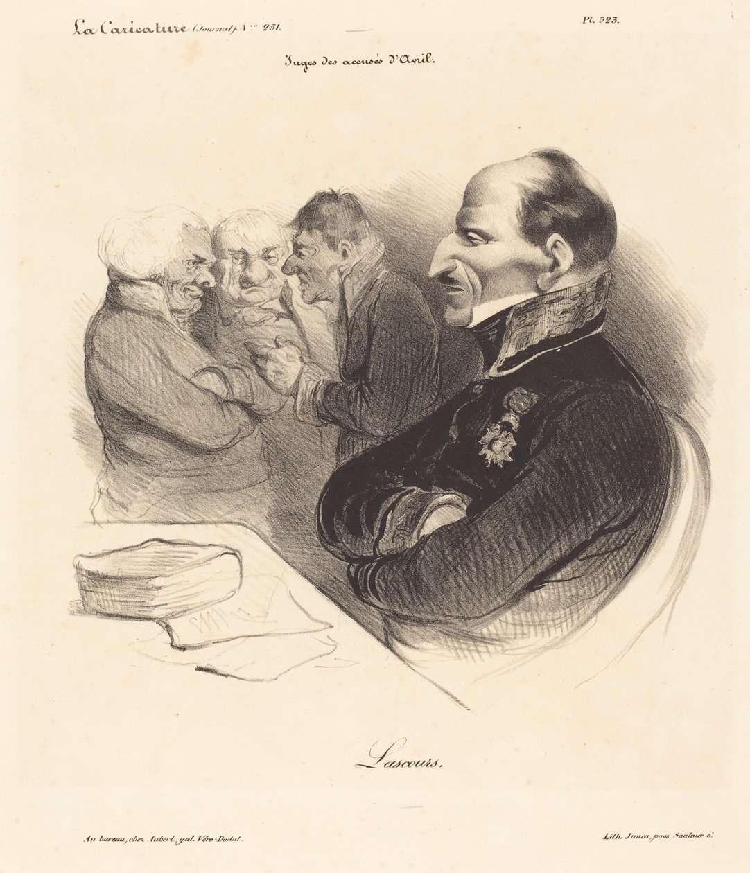 Baron de Lascours door Honoré Daumier
