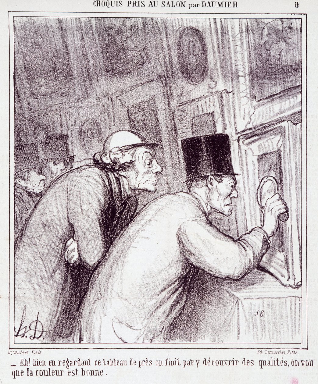 Cartoon over kunstliefhebbers. Serie 