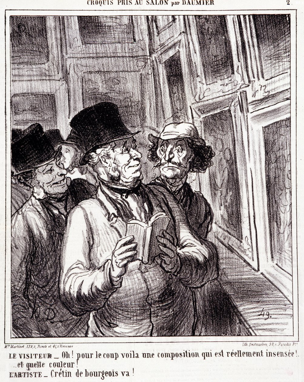 Cartoon over kunstliefhebbers. Serie 