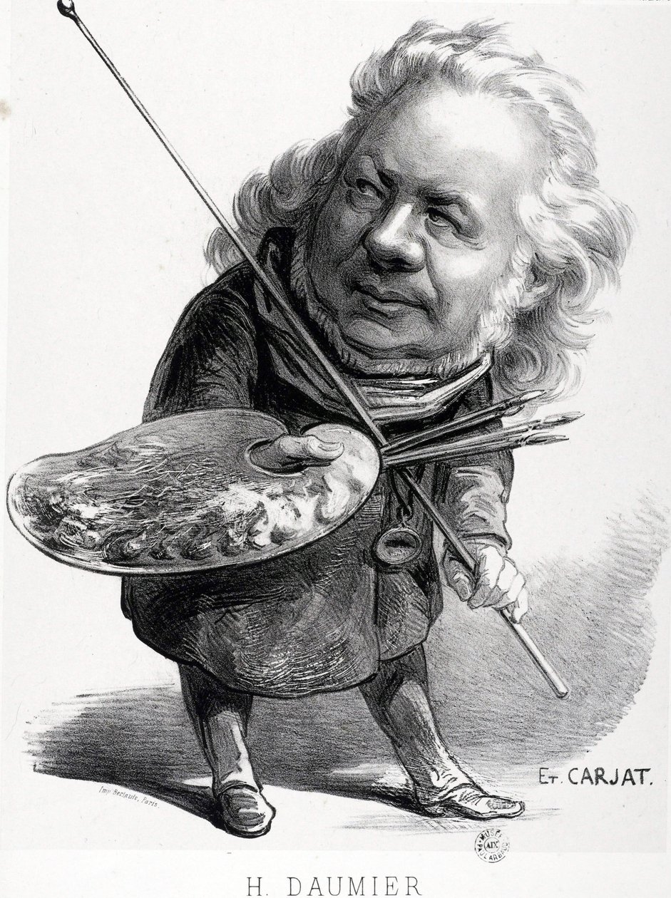 Spotprent door Honore Daumier, Franse graveur, schilder en beeldhouwer. Carjat gravure. Dim: 29,5x23cm. Arbaud Museum. door Honoré Daumier