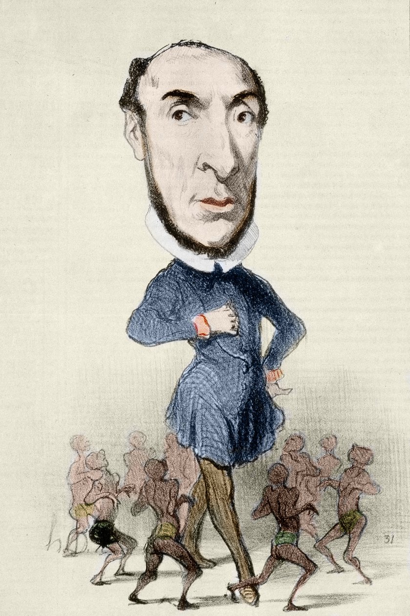 Spotprent op Victor Schoelcher en de afschaffing van de slavernij - door Honore Daumier door Honoré Daumier