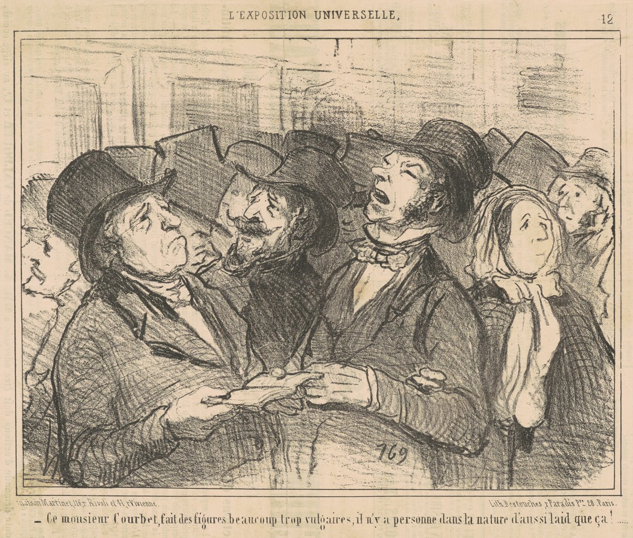Deze meneer Courbet maakt vulgaire figuren ... door Honoré Daumier