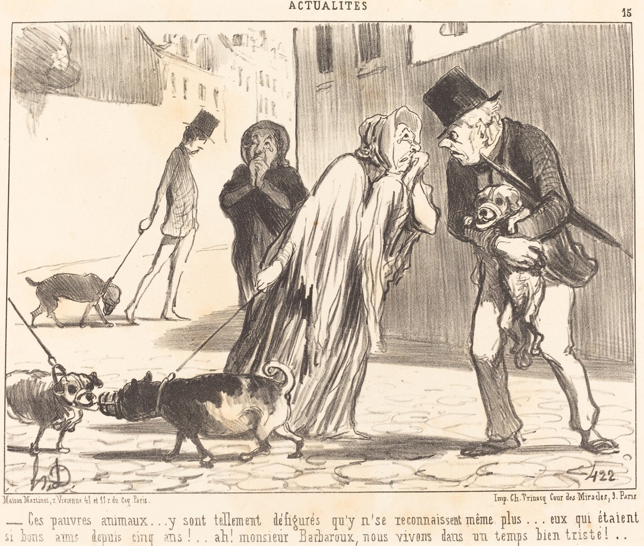 Deze arme dieren... herkennen zichzelf niet meer... door Honoré Daumier