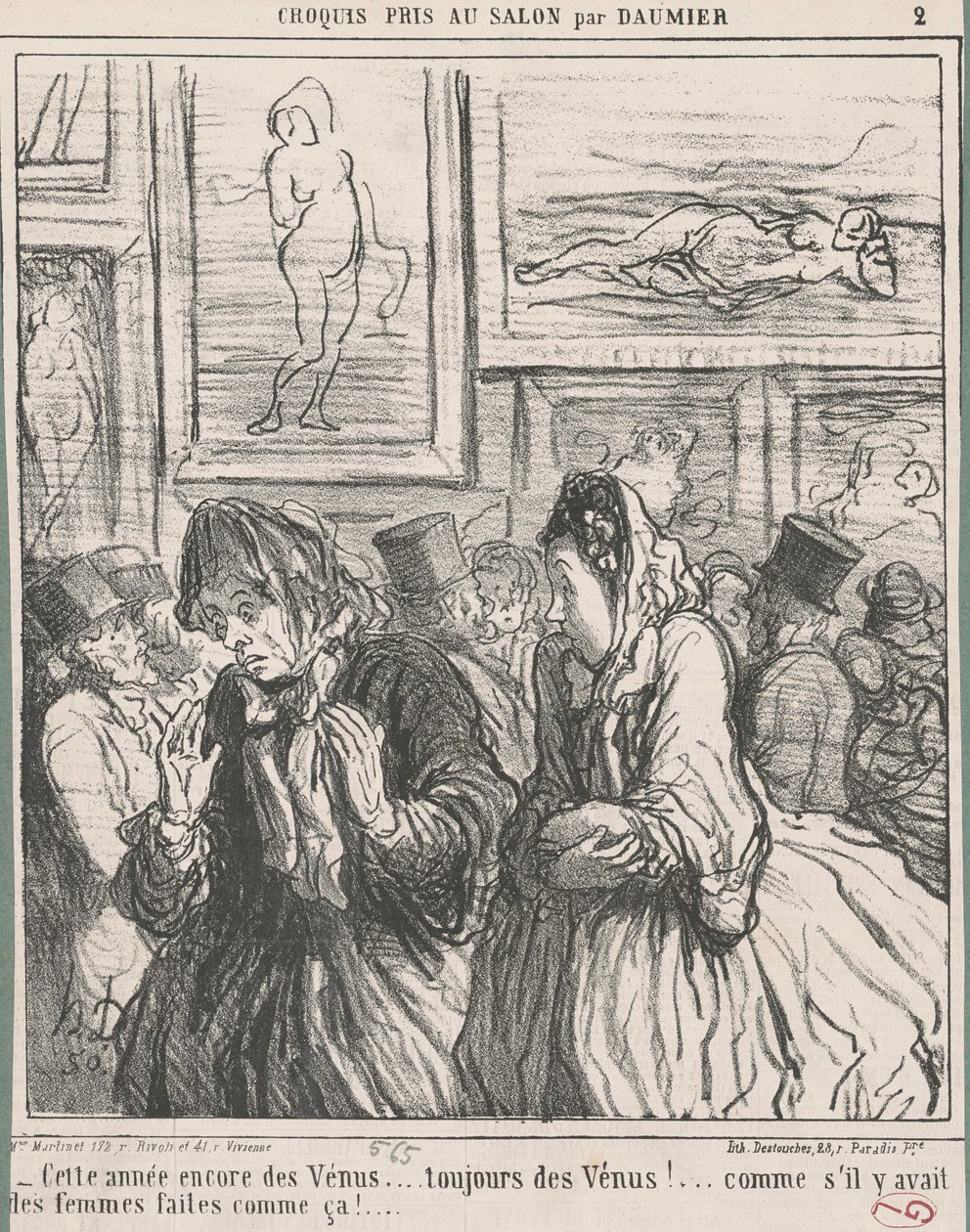 Dit jaar weer venus... door Honoré Daumier