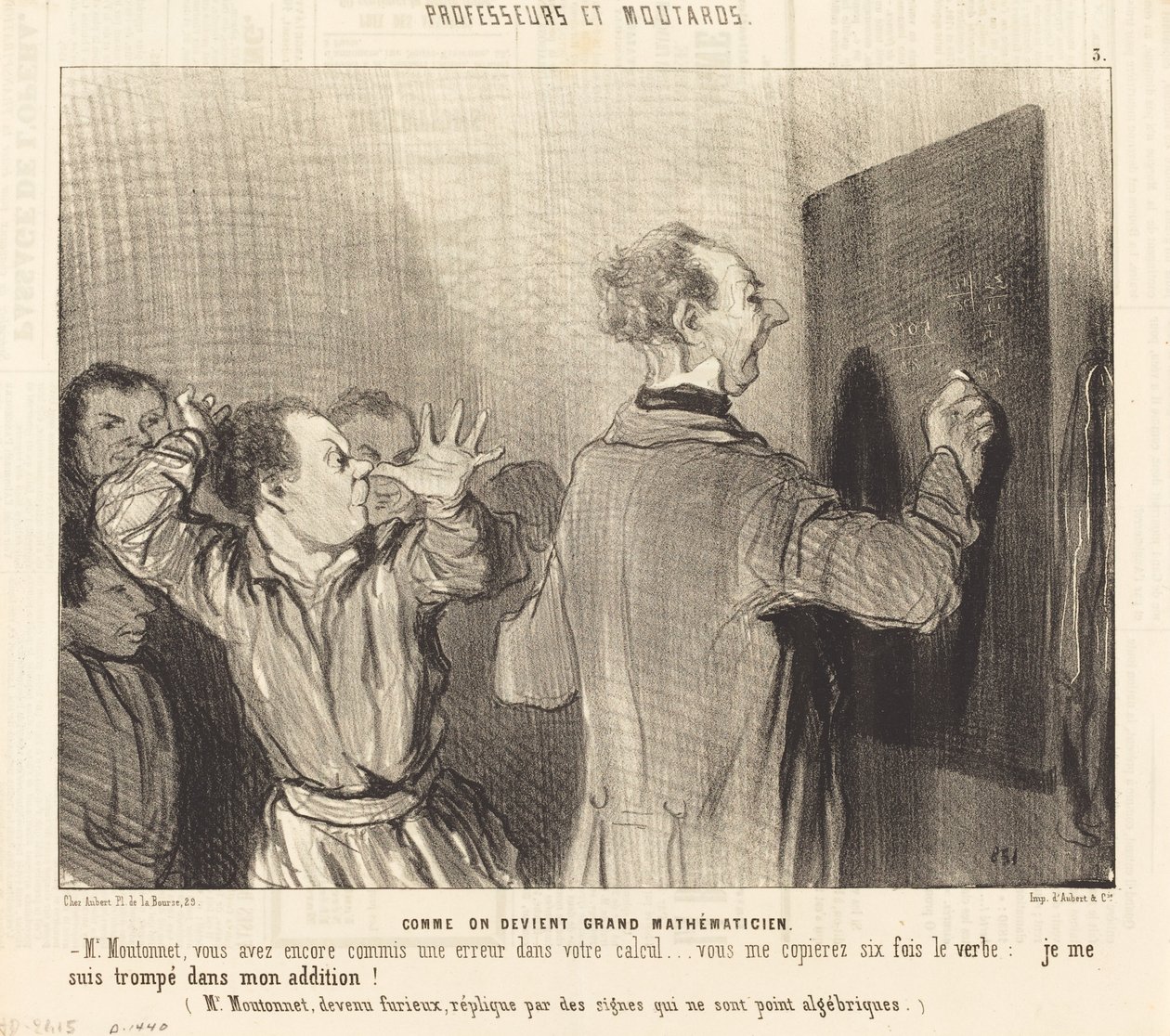 Hoe men een groot wiskundige wordt door Honoré Daumier