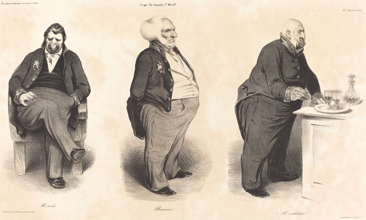 Graaf Portalis - Hertog van Bassano - Graaf van Montlosier door Honoré Daumier