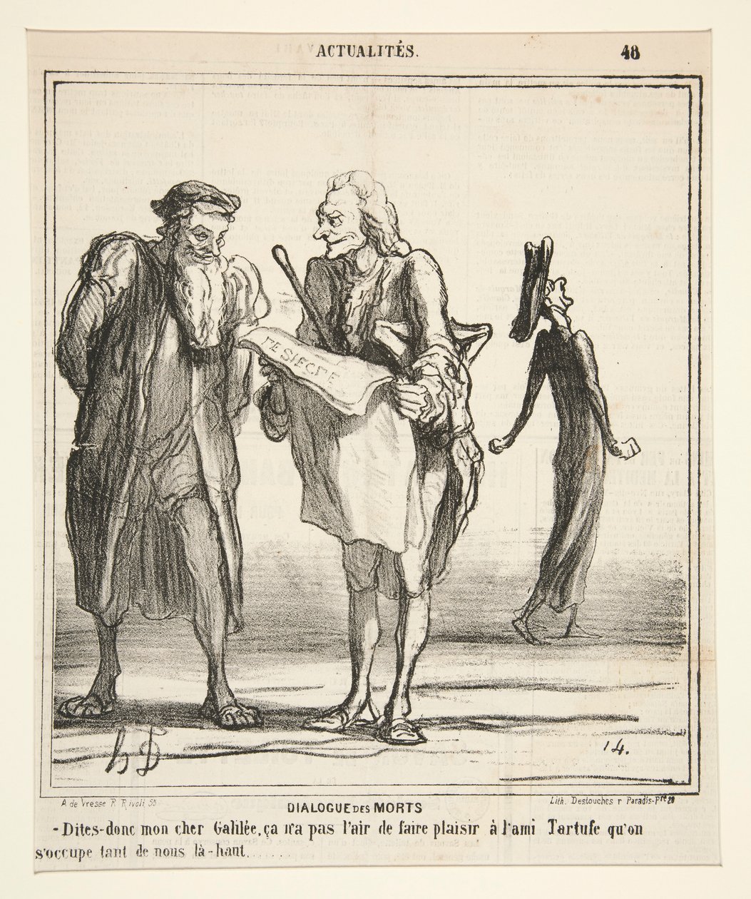 Dialoog der Doden - Zeg eens mijn beste Galilee door Honoré Daumier