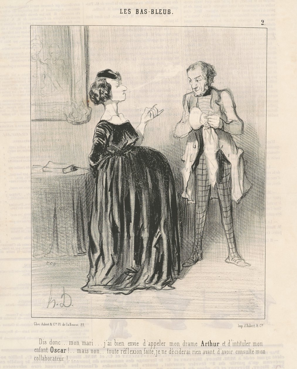 Zeg eens... mijn man... ik heb zin om mijn drama te noemen... door Honoré Daumier