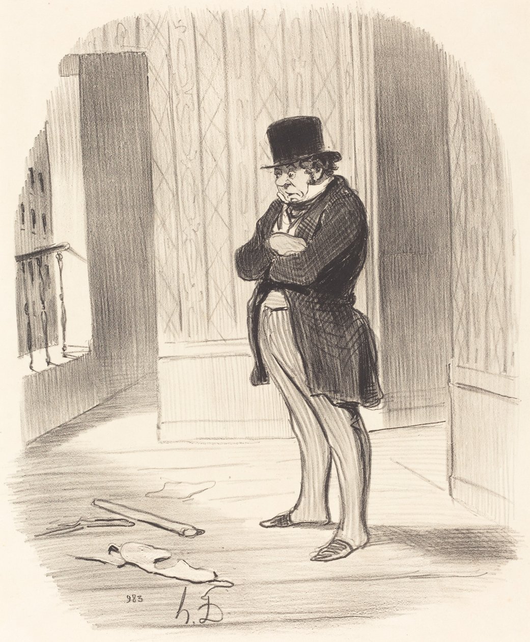 Verhuisd!... door Honoré Daumier