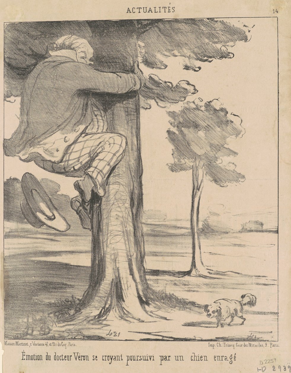 Emotie van dokter Véron ... door Honoré Daumier