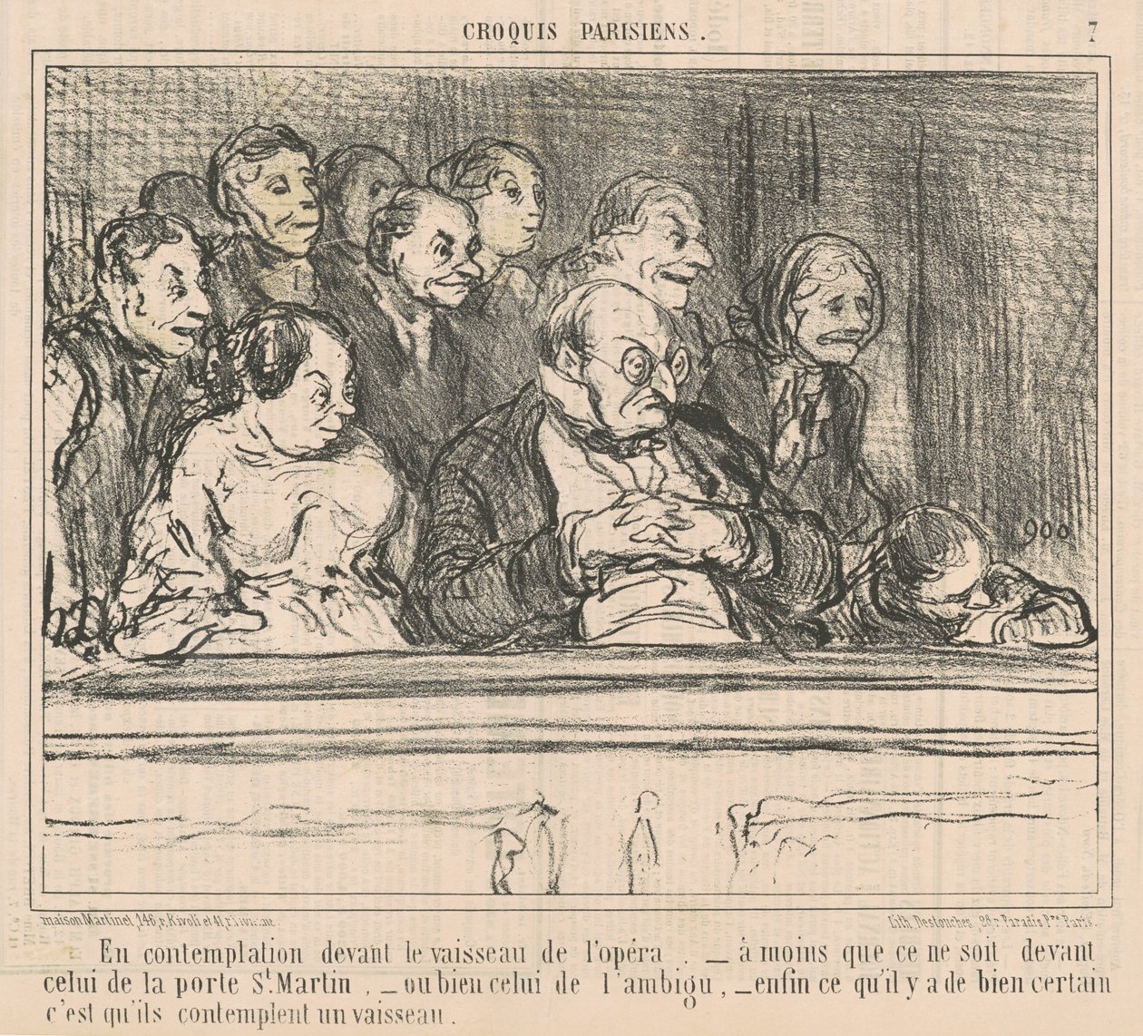 In Contemplatie voor het Schip van de Opera door Honoré Daumier