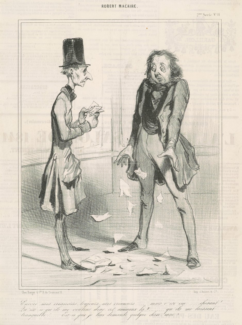 Nog steeds mijn schuldeisers, altijd... door Honoré Daumier