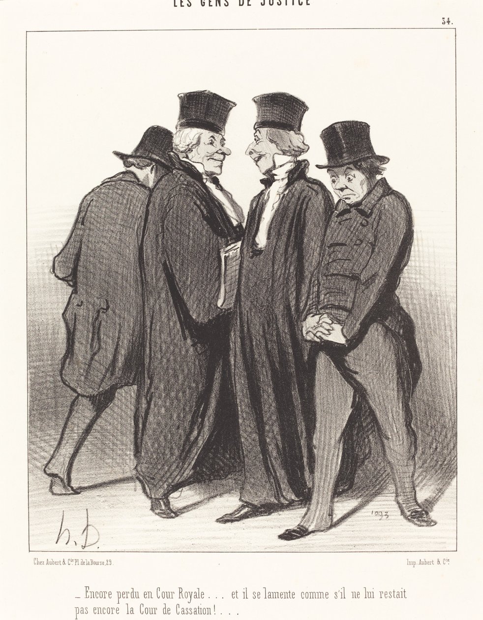 Nog steeds verloren in het Koninklijk Hof... en hij klaagt... door Honoré Daumier