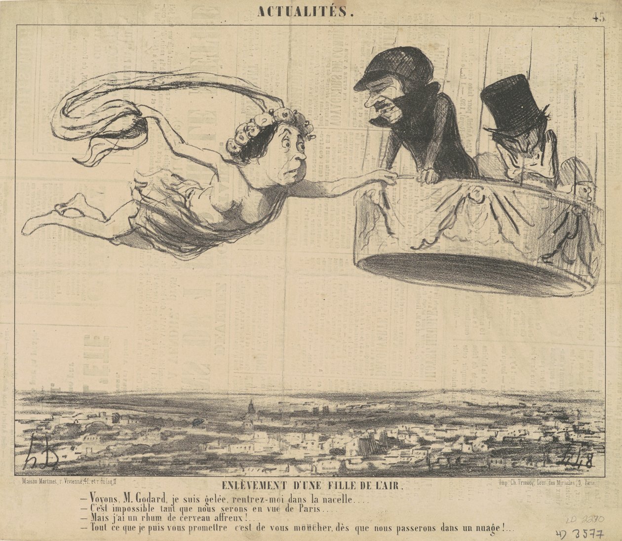 Ontvoering van een luchtmeisje door Honoré Daumier