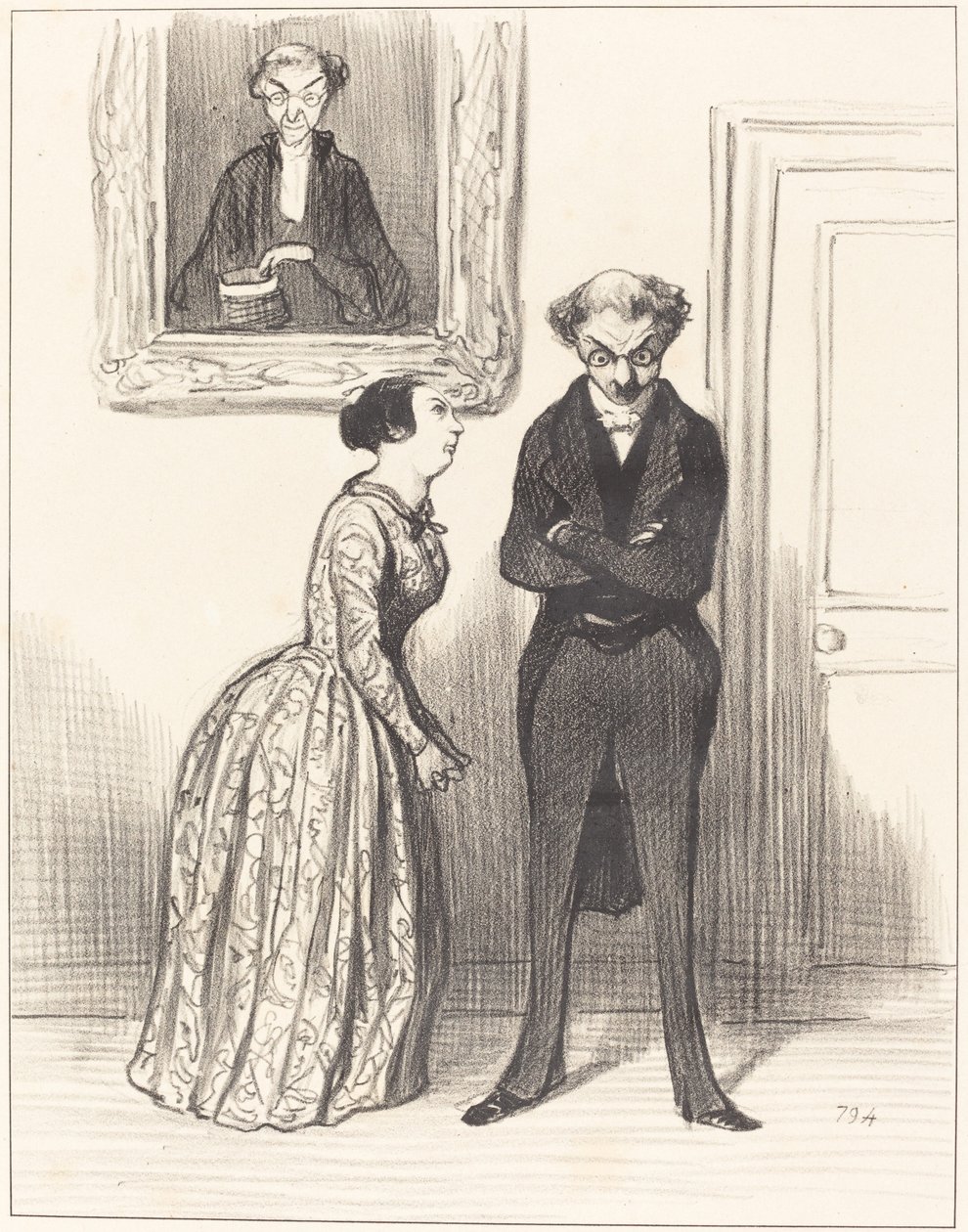 En te bedenken dat ik er drie... heb gewaarschuwd die ik niet kon laten veroordelen!... door Honoré Daumier