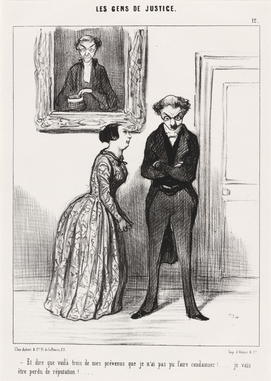 En te zeggen dat er drie... beschuldigd zijn die ik niet heb kunnen veroordelen!... door Honoré Daumier