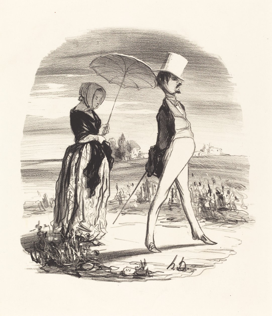 En ze noemen het de rivier van het leven... door Honoré Daumier