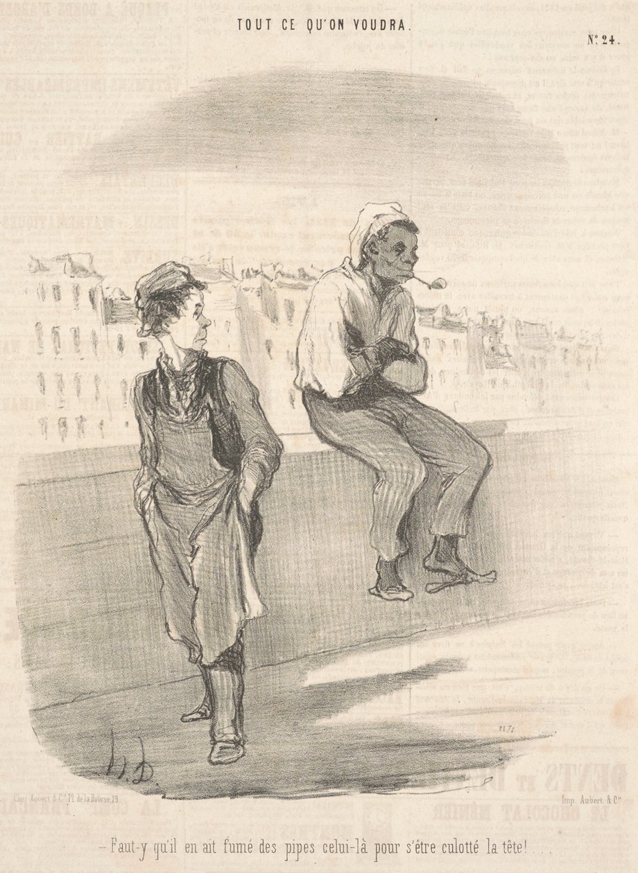 Hij moet veel pijpen hebben gerookt door Honoré Daumier
