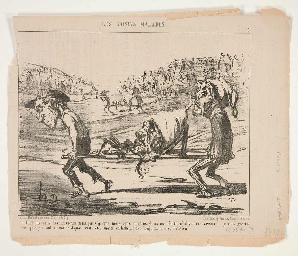 Faut pas vous desoler comme ?a, ma pauv door Honoré Daumier