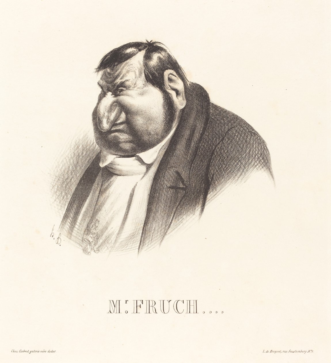 Fruchard, en buste door Honoré Daumier
