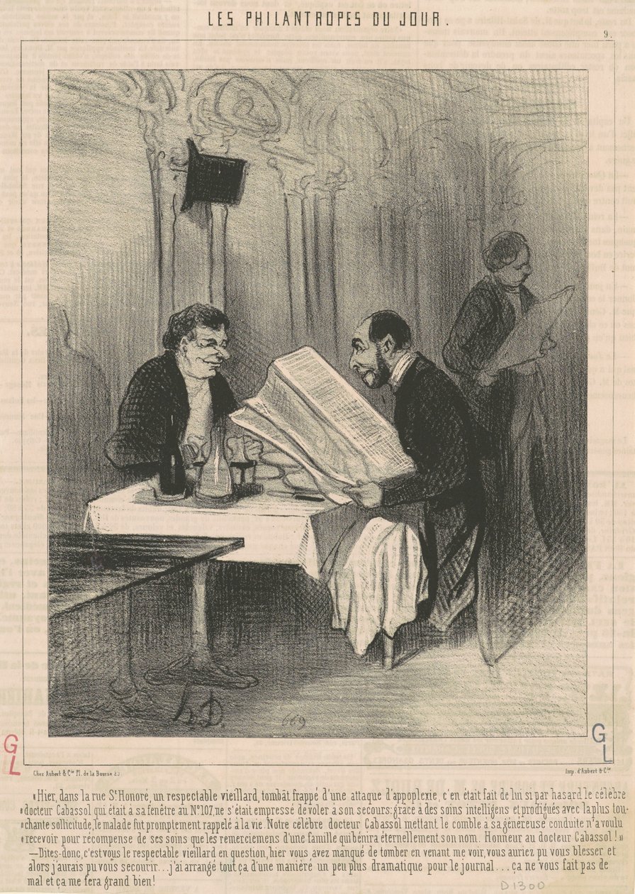 Gisteren in de rue Saint-Honoré ... een oude man door Honoré Daumier