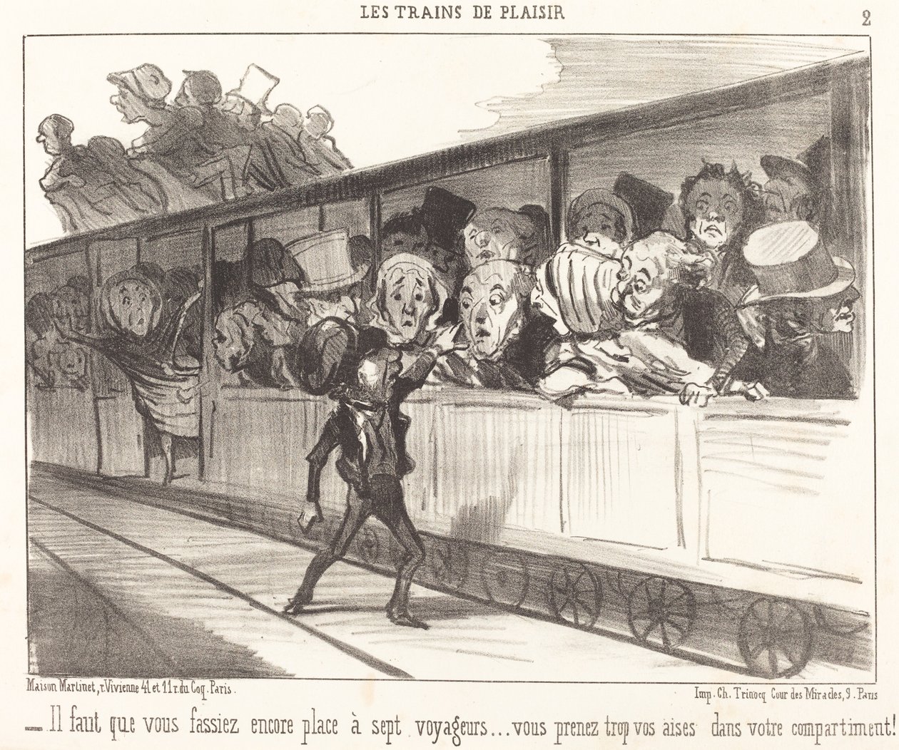 Je moet nog plaats maken... door Honoré Daumier